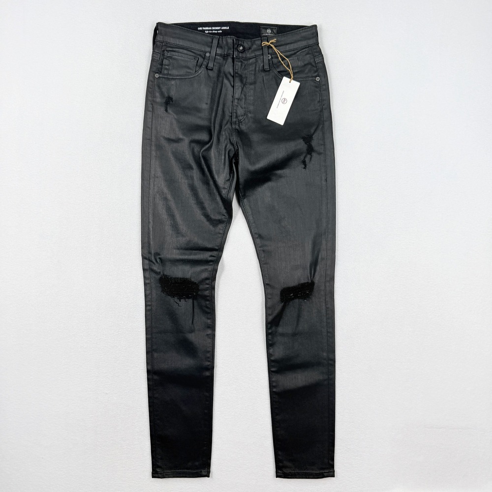 AG Jeans The Farrah High-Rise Skinny Ankle Size 26‎ Coated Black SSW1777, NEW